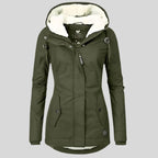 Parka de invierno con capucha Clara en verde