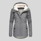 Parka de invierno con capucha Clara en gris