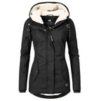 Parka de invierno con capucha Clara en negro