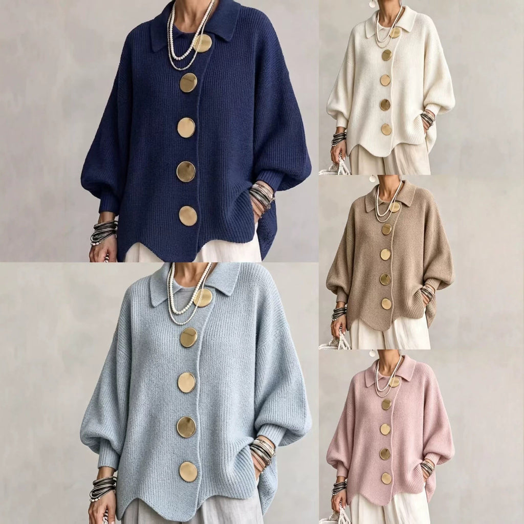 Isadora · Cárdigan de punto con cuello en los cinco colores disponibles