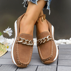 Eva · Mocasín con hebilla de rombo y plantilla anatómica