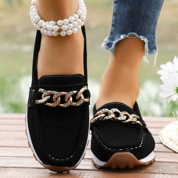 Eva · Mocasín con hebilla de rombo y plantilla anatómica