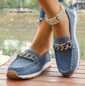 Eva · Mocasín con hebilla de rombo y plantilla anatómica