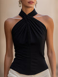 Veda · Top halter con nudo