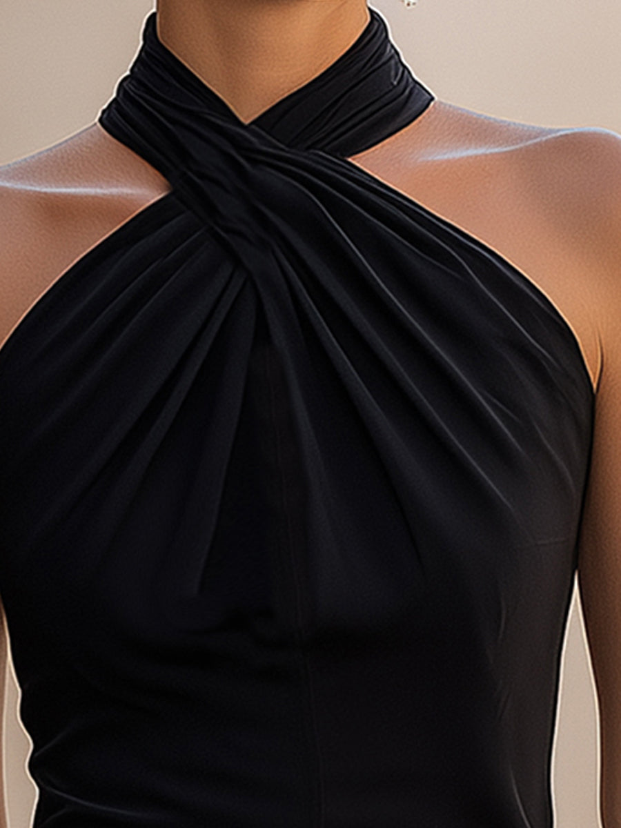 Veda · Top halter con nudo