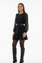 NEFIS VESTIDO CON MANGAS BRILLANTES