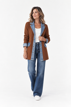 Chaqueta Liora de punto con detalles denim - vista 4