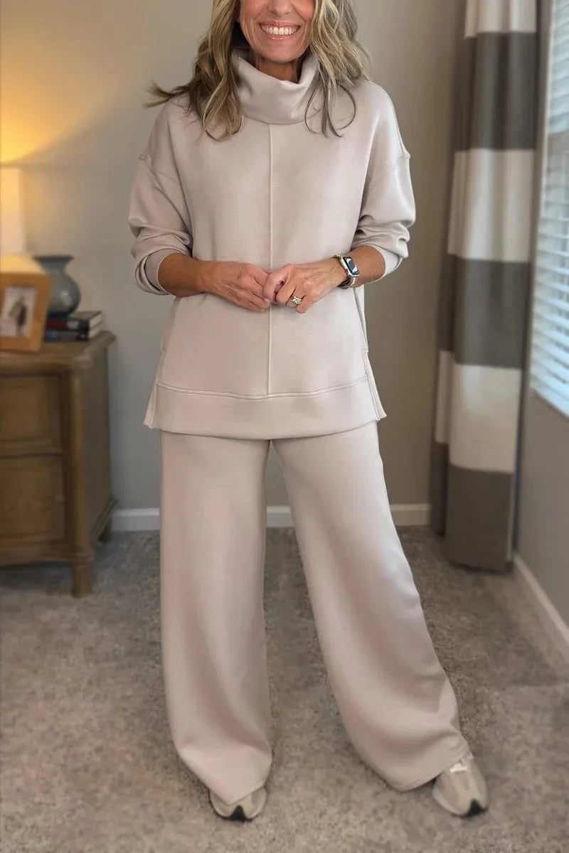 Anastacia · Conjunto de cuello vuelto y pantalón de pernera ancha