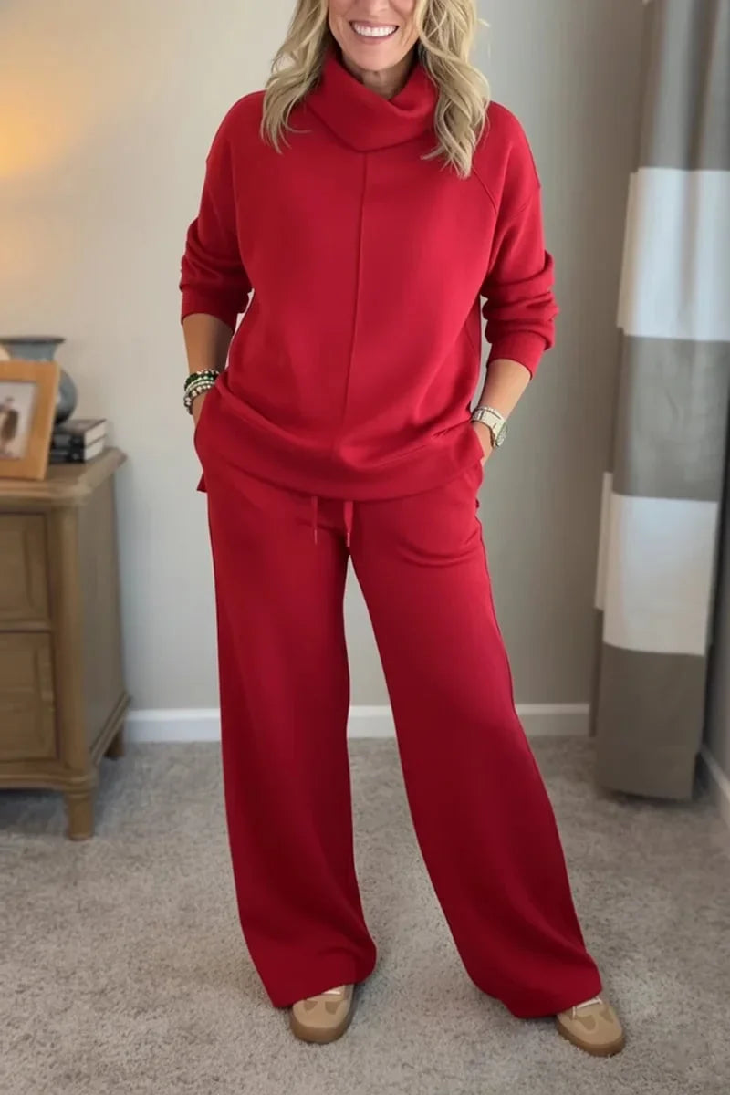 Anastacia · Conjunto de cuello vuelto y pantalón de pernera ancha