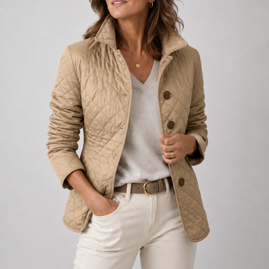 Chaqueta acolchada ligera Eva en beige