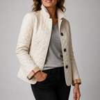 Chaqueta acolchada ligera Eva en blanco roto