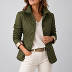 Chaqueta acolchada ligera Eva en verde militar