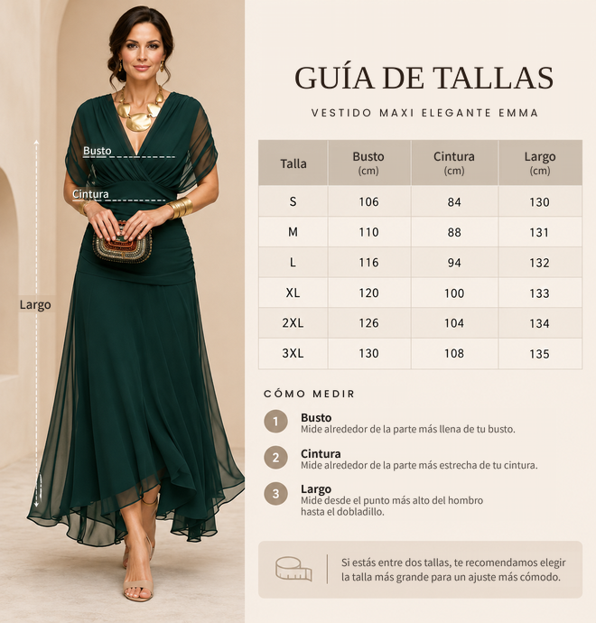 Elsa · Vestido largo con capas