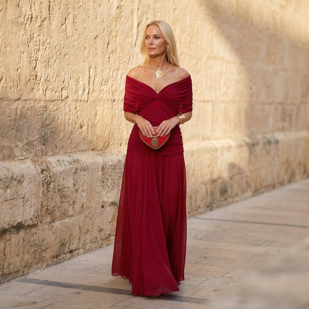 Macy · Vestido rojo elegante