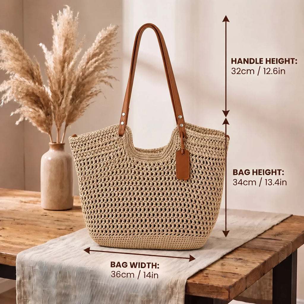 Isolina · Bolso shopper de ganchillo tejido a mano