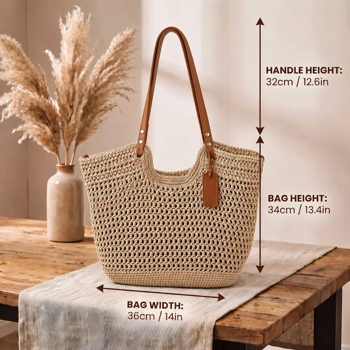 Isolina · Bolso shopper de ganchillo tejido a mano