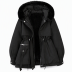 Irene · Parka acolchada con capucha en negro