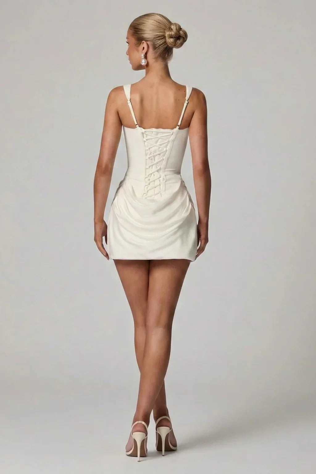 Livia · Vestido mini corsé drapeado