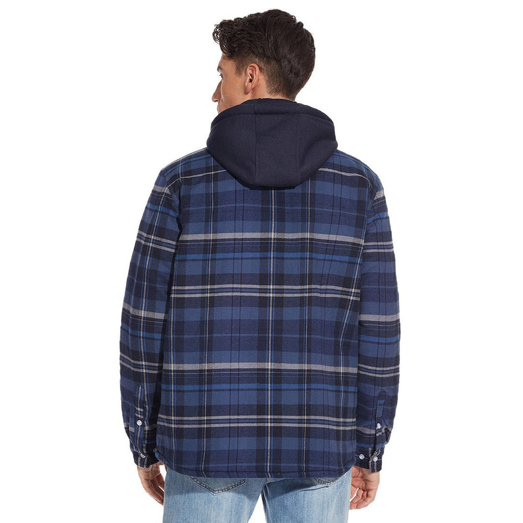 Chaqueta Marcos en azul y gris, vista trasera