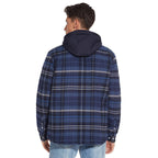 Chaqueta Marcos en azul y gris, vista trasera