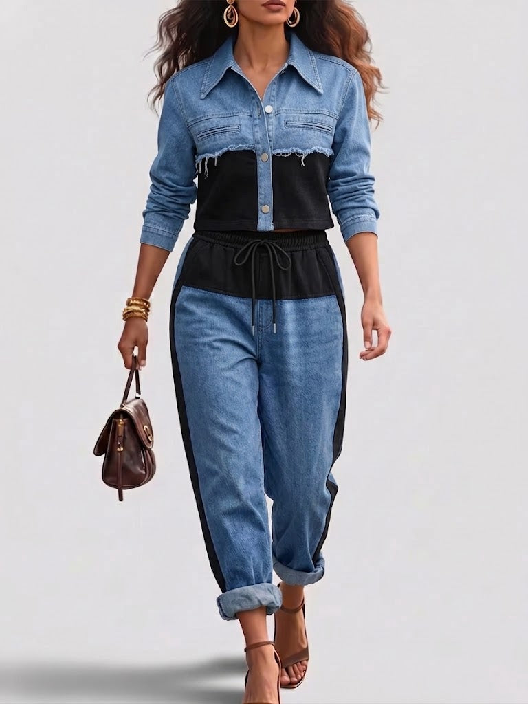 Holbrook · Conjunto color block con chaqueta corta