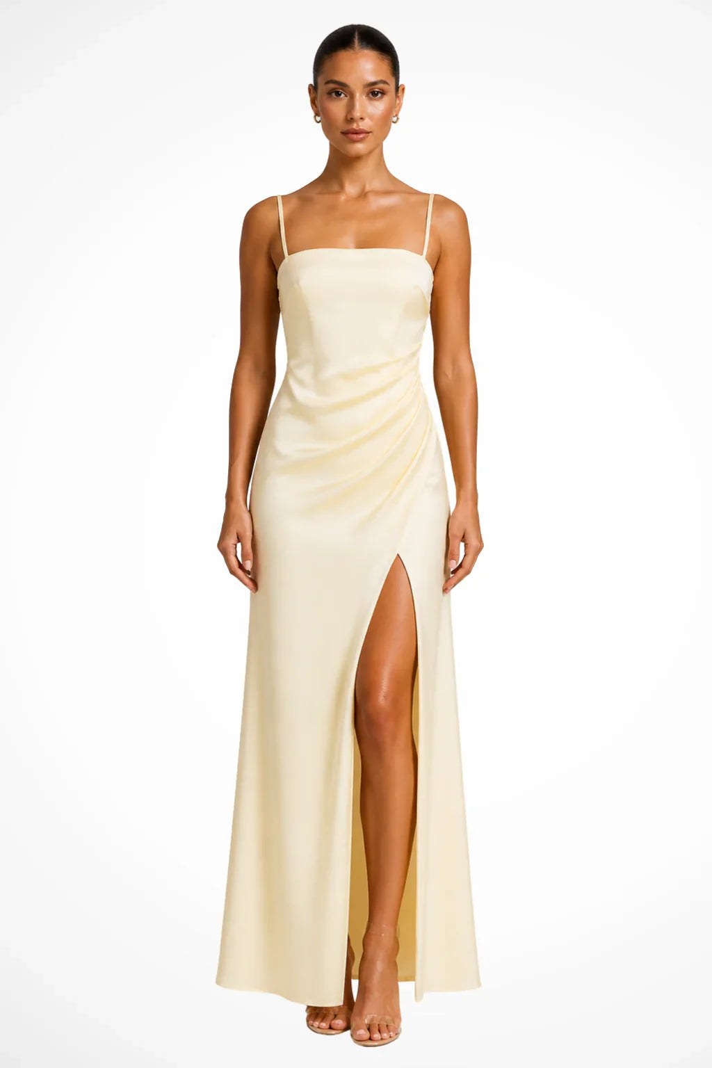 Aurelia · Vestido largo con escote cuadrado