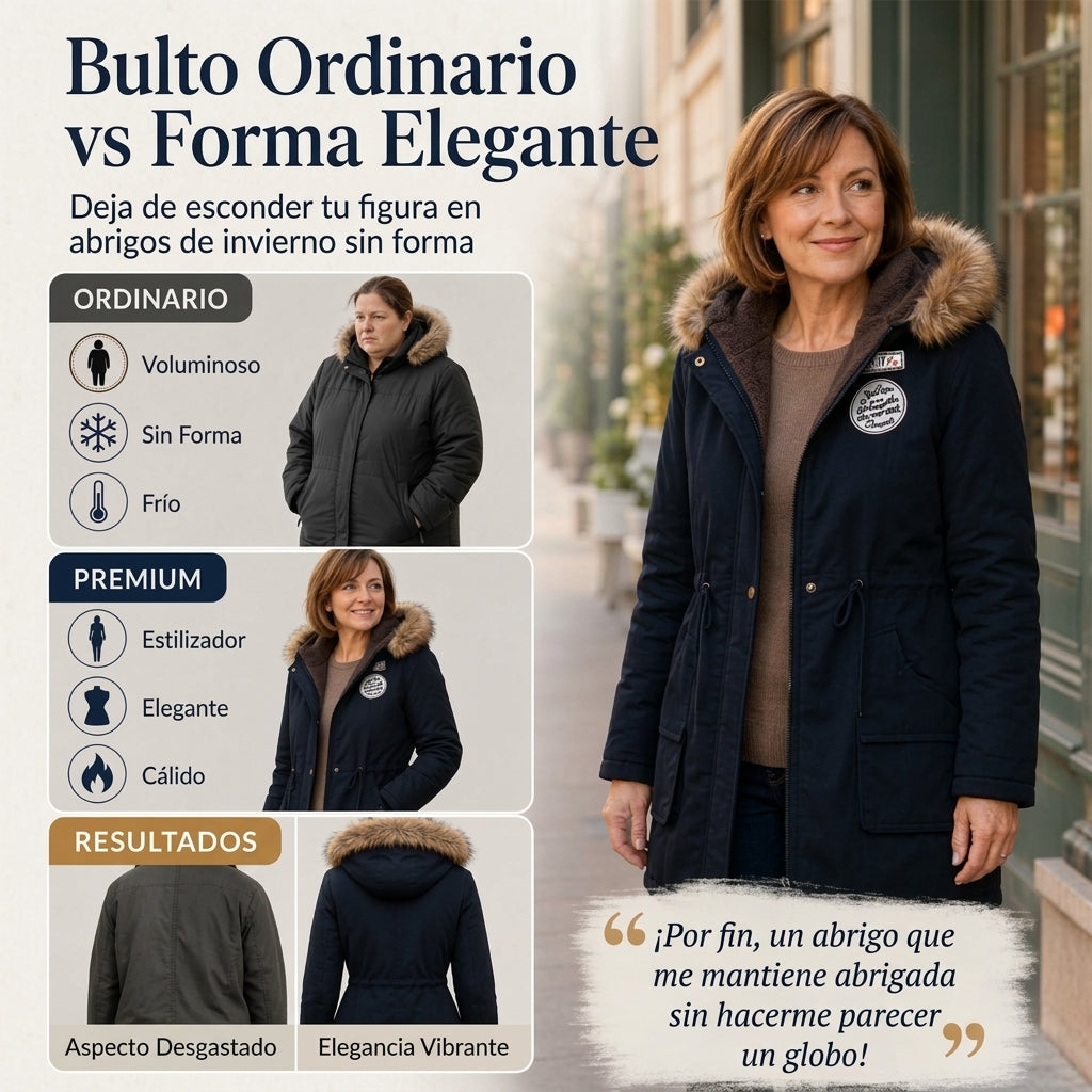 Lena · Parka con capucha y ribete de pelo
